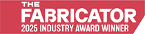 2025 Fabricator of the Year award badge from The Fabricator magazine and the Fabricators & Manufacturers Association