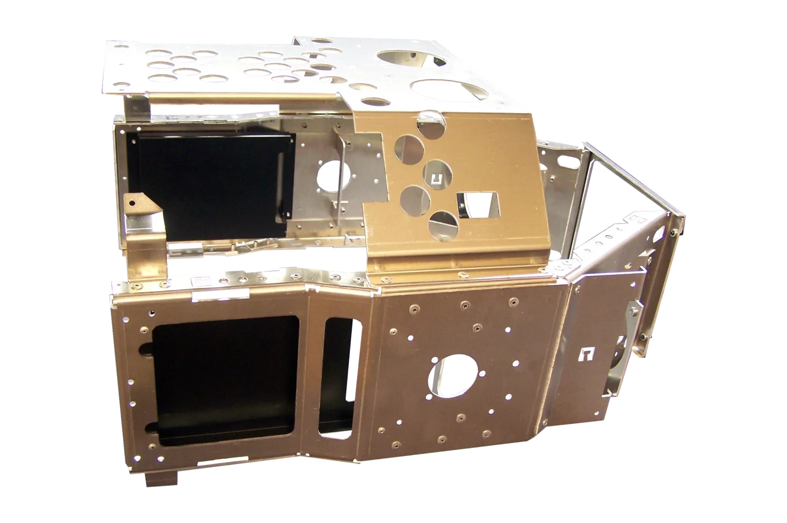 Sheet metal assembly staged for finishing at SPM.