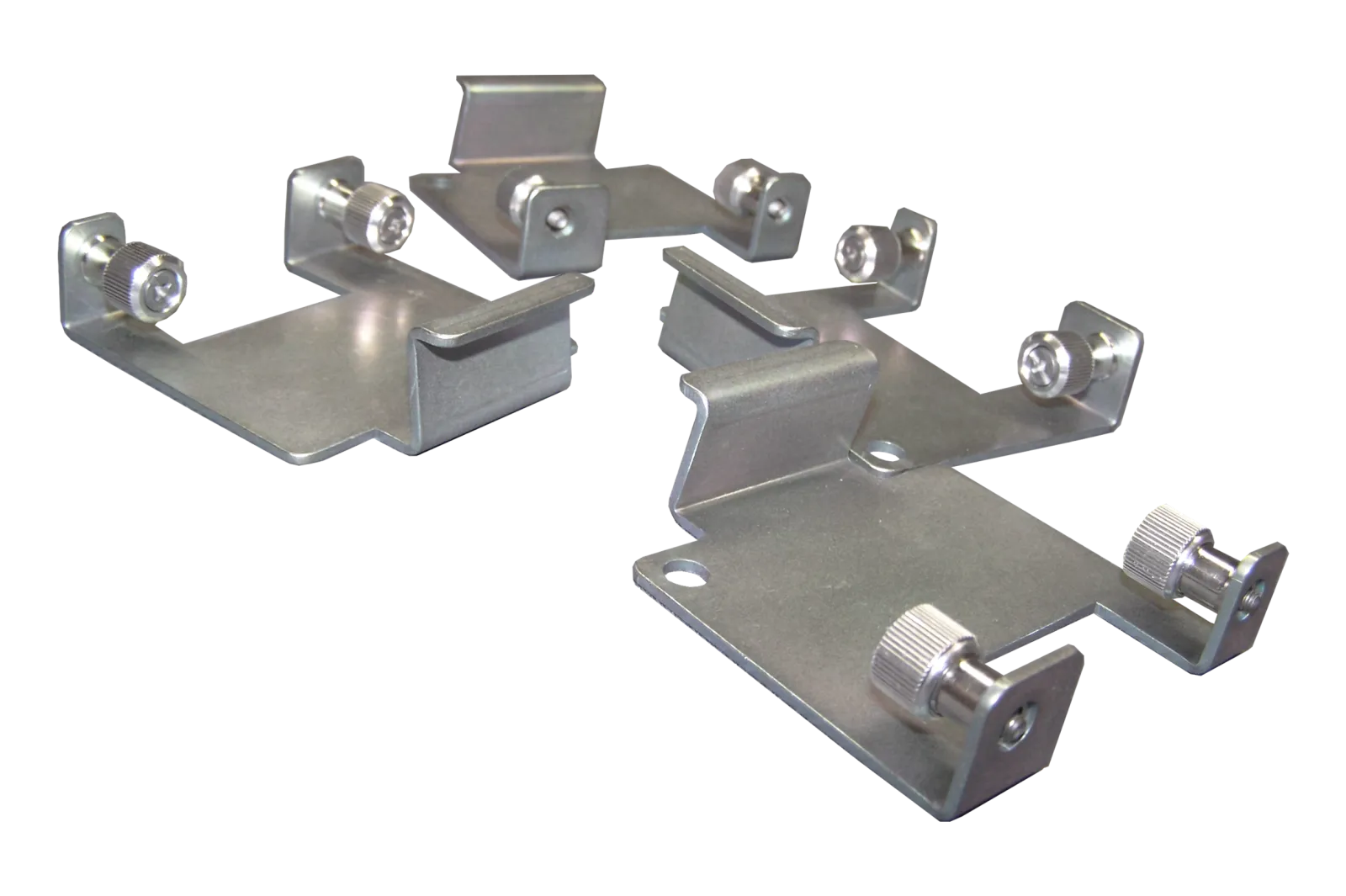 Batch of fabricated brackets on the SPM floor.