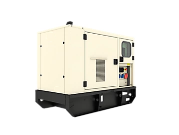 Enclosed standby generator set — the weather-rated sheet metal housing is the kind of assembly SPM fabricates.
