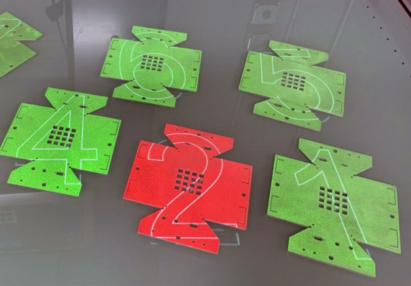 SPM's InspecVision 3D optical inspection system scanning a sheet metal part
